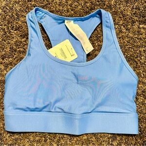 NWT Women’s Fabletics On-the-Go Medium Impact Sports Bra in Shade “I Love Blue”